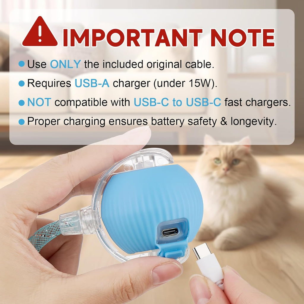 Interactive Cat & Dog Feather Ball Toy with Rolling Bell – Durable Pet Teaser Wand Toy for Cats and Puppies