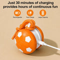 Interactive Squeaky Dog Ball Toy with Rope, Durable Football Design Pet Chew Toy for Fetch and Tug Play, Small & Medium Dogs