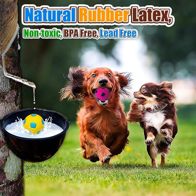 Durable Rubber Dog Toy Ball Set – Interactive Chew & Fetch Pet Toy for Small, Medium & Large Dogs