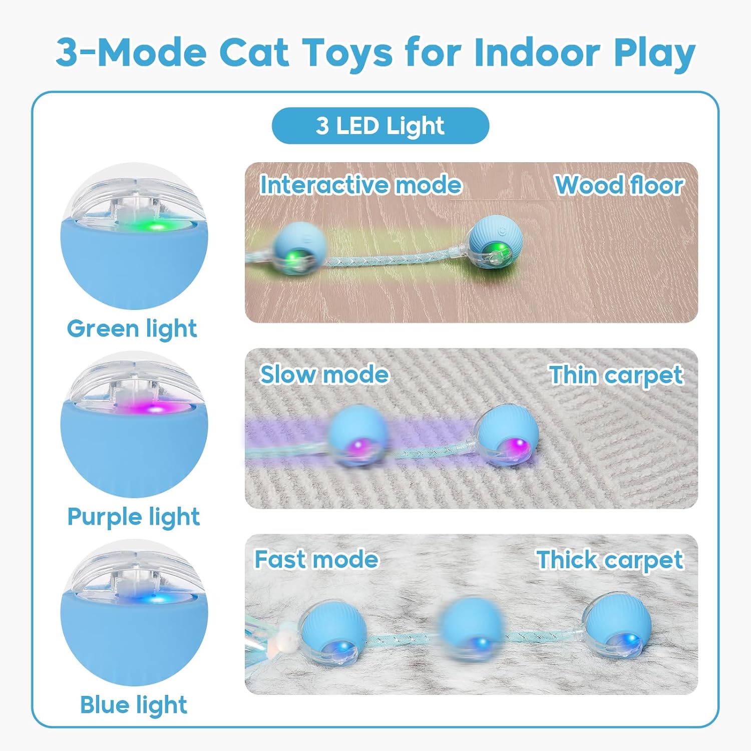 Interactive Cat & Dog Feather Ball Toy with Rolling Bell – Durable Pet Teaser Wand Toy for Cats and Puppies