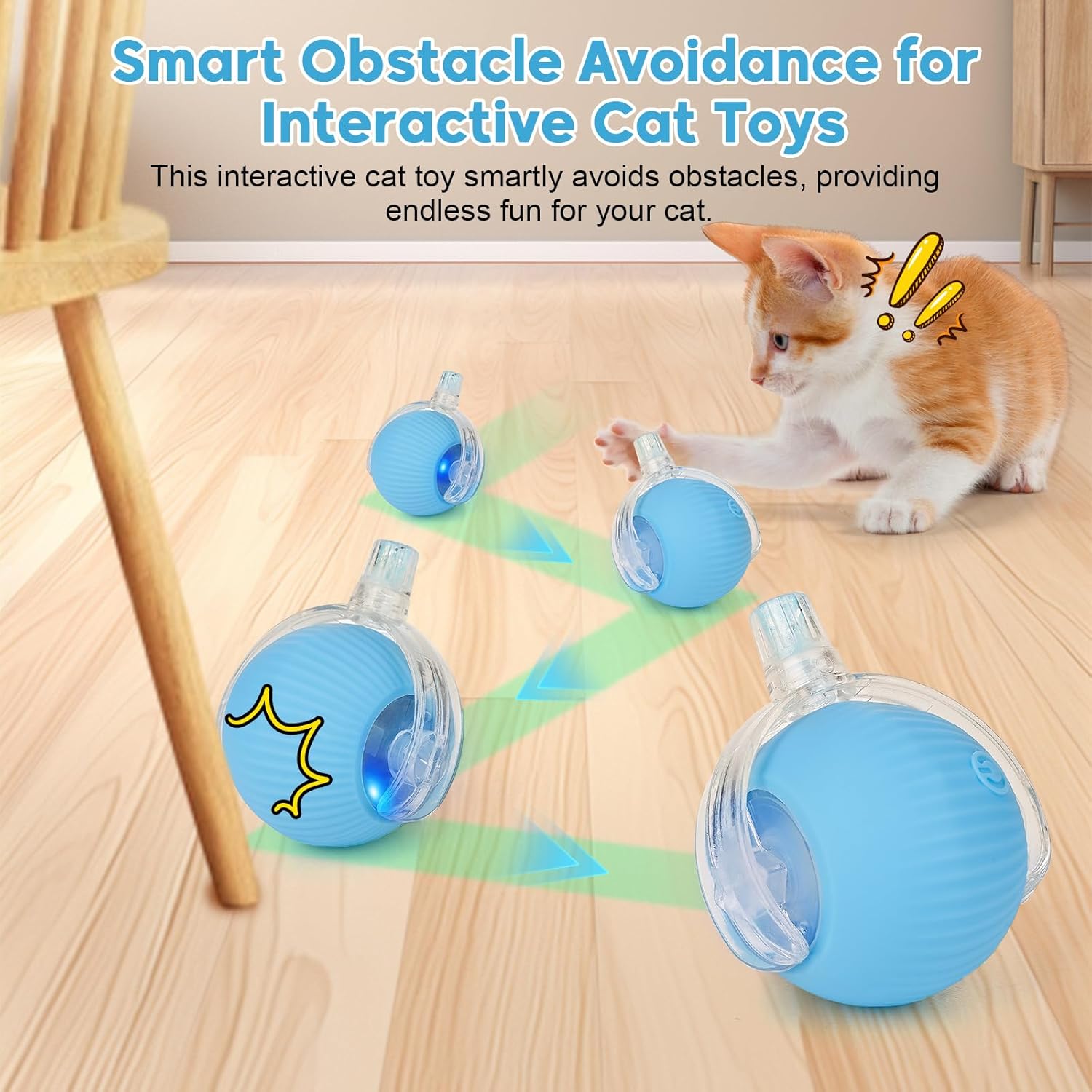Interactive Cat & Dog Feather Ball Toy with Rolling Bell – Durable Pet Teaser Wand Toy for Cats and Puppies